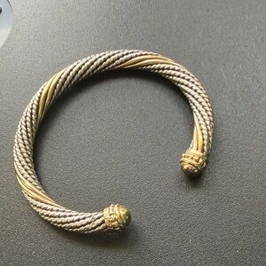 Elegant Silver and 14 k Gold Women's Bracelet